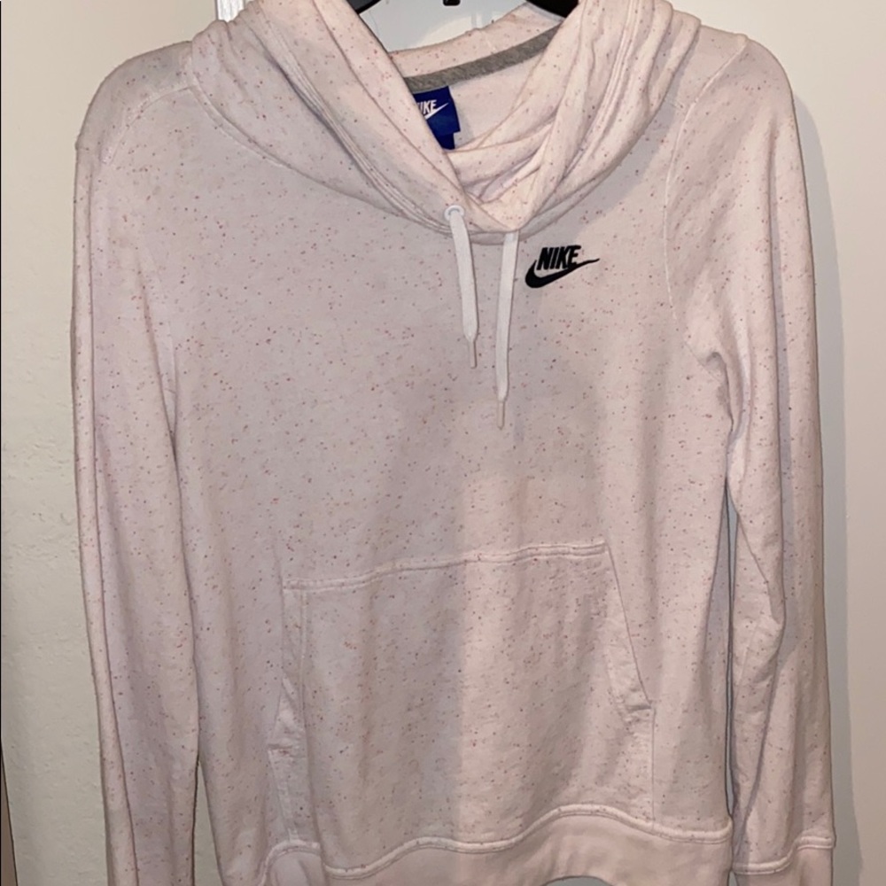 nike white speckled hoodie